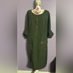 Military green and gold dress! USED but in great condition.
